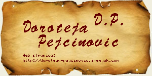 Doroteja Pejčinović vizit kartica